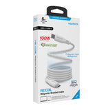 Naztech REcoil USB-C to USB-C Magnetic Cable 6ft  - White