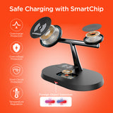 MaxCharge Pro 3-in-1 Wireless Charging Stand with 15W Magnetic Wireless Fast Charge | Black
