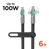 Chunky180° 100W USB-C to USB-C Rugged Fast Charge Cable | 6ft |
