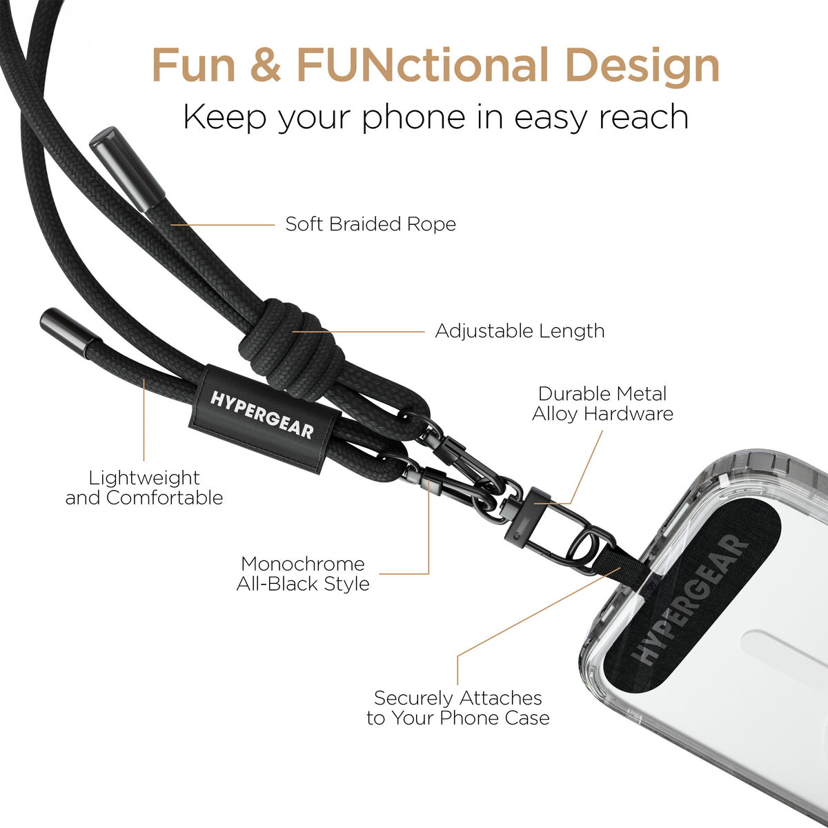 HyperGear Universal Crossbody Phone Strap – Officeworks Global