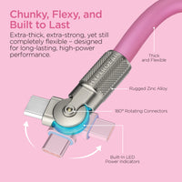 Chunky180° 100W USB-C to USB-C Rugged Fast Charge Cable | 6ft |
