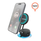 Mag Vac Magnetic Phone Mount with Vacuum Suction Cup Base | Multi-Surface | Black