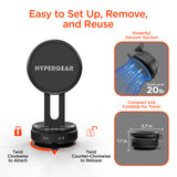 Mag Vac Magnetic Phone Mount with Vacuum Suction Cup Base | Multi-Surface | Black