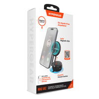 Mag Vac Magnetic Phone Mount with Vacuum Suction Cup Base | Multi-Surface | Black