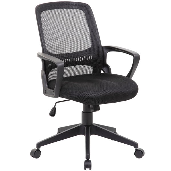 Boss Office Products Mesh Task Chair, Black
