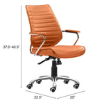 Enterprise Low Back Office Chair - Terracotta
