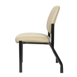 Boss Armless Guest Chair, 400 lb. Weight Capacity, Beige
