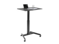 Workstream Gas-Lift Height Adjustable Sit-Stand Rolling Laptop Desk
