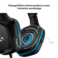 Logitech G432 DTS x 7.1 Surround Sound Wired Gaming Headset Leatherette for wired consoles