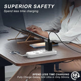 PD 45W USB C Super Fast Wall Charger for iPhone &  Samsung Galaxy Dual Type-C Quick Charging Cable