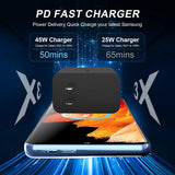 PD 45W USB C Super Fast Wall Charger for iPhone &  Samsung Galaxy Dual Type-C Quick Charging Cable