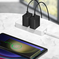 PD 45W USB C Super Fast Wall Charger for iPhone &  Samsung Galaxy Dual Type-C Quick Charging Cable