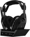 Logitech G Astro A50 X Omni-Platform Wireless Gaming Headset + Base Station for PS5, Xbox, PC: PLAYSYNC Video & Audio Switcher, HDMI 2.1 4K 120Hz VRR, &lt;24 bit/48 kHz, 24hr Battery, 2.4GHz & BT - Black