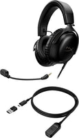 HyperX Cloud III Wireless – Gaming Headset for PC, PS5, PS4, up to 120-hour Battery, 2.4GHz Wireless, DTS Spatial Audio, 53mm Angled Drivers, Memory Foam, Durable Frame, 10mm Microphone, Black/Red