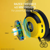 Razer Kraken V4 X USB Wired Gaming Headset, Pokémon Kanto Starters Edition