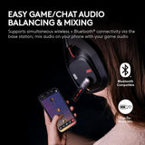 Logitech G Astro A50 X Omni-Platform Wireless Gaming Headset + Base Station for PS5, Xbox, PC: PLAYSYNC Video & Audio Switcher, HDMI 2.1 4K 120Hz VRR, &lt;24 bit/48 kHz, 24hr Battery, 2.4GHz & BT - Black