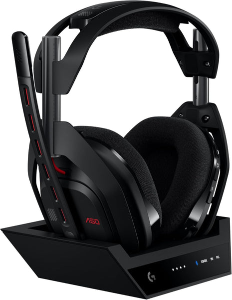Logitech G Astro A50 X Omni-Platform Wireless Gaming Headset + Base Station for PS5, Xbox, PC: PLAYSYNC Video & Audio Switcher, HDMI 2.1 4K 120Hz VRR, &lt;24 bit/48 kHz, 24hr Battery, 2.4GHz & BT - Black