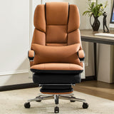 Furniliving Big and Tall Office Chair 500lbs, High Back Executive Leather Office Chair with Footrest.