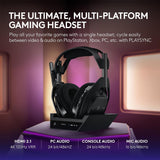 Logitech G Astro A50 X Omni-Platform Wireless Gaming Headset + Base Station for PS5, Xbox, PC: PLAYSYNC Video & Audio Switcher, HDMI 2.1 4K 120Hz VRR, &lt;24 bit/48 kHz, 24hr Battery, 2.4GHz & BT - Black