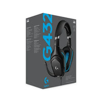 Logictech G432  Wired Gaming Headphones - Black/Blue