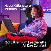 HyperX Cloud III Wireless – Gaming Headset for PC, PS5, PS4, up to 120-hour Battery, 2.4GHz Wireless, DTS Spatial Audio, 53mm Angled Drivers, Memory Foam, Durable Frame, 10mm Microphone, Black/Red