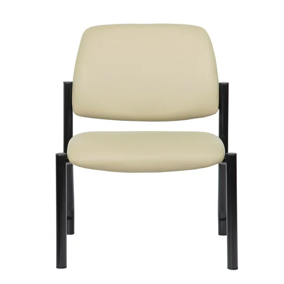 Boss Armless Guest Chair, 400 lb. Weight Capacity, Beige