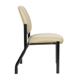 Boss Armless Guest Chair, 400 lb. Weight Capacity, Beige