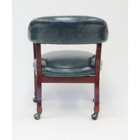 Boss Captain’s guest, accent or dining chair in Black Caressoft Vinyl W/Casters