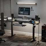 EUREKA ERGONOMIC Gaming Desk, Standing Desk w Keyboard Tray.