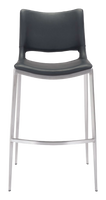 Ace Barstool Black & Silver
