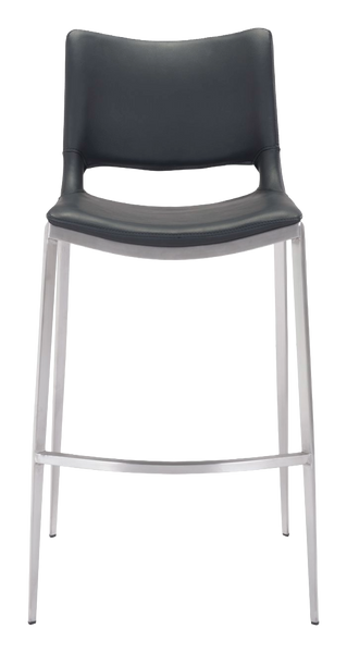 Ace Barstool Black & Silver