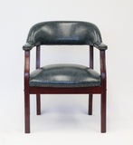 Boss Captain’s guest, accent or dining chair in Blue Vinyl
