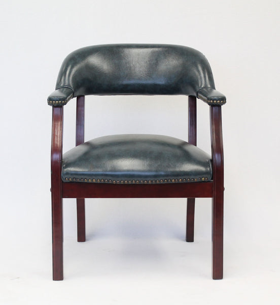 Boss Captain’s guest, accent or dining chair in Blue Vinyl