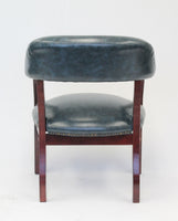 Boss Captain’s guest, accent or dining chair in Blue Vinyl