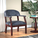 Boss Captain’s guest, accent or dining chair in Blue Vinyl