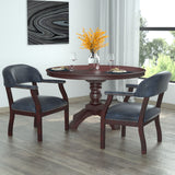 Boss Captain’s guest, accent or dining chair in Blue Vinyl
