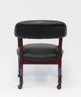 Boss Captain’s guest, accent or dining chair in Black Caressoft Vinyl W/ Casters