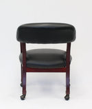 Boss Captain’s guest, accent or dining chair in Black Caressoft Vinyl W/ Casters