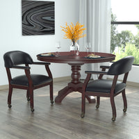 Boss Captain’s guest, accent or dining chair in Black Caressoft Vinyl W/ Casters