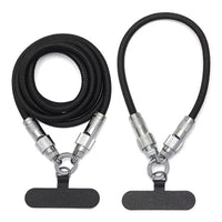 2-in-1 PD 66W Fast Charging Neck Crossbody Strap with Lanyard Charging Cable Polyester Material Mobile Phone Straps for iPhone. - C-L