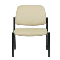 Boss Armless Guest Chair, 400 lb. Weight Capacity, Beige