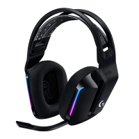 Logitech G733 LIGHTSPEED Wireless RGB Gaming Headset w/ Suspension Headband On Ear Controls, Memory Foam Ear Pads - Black