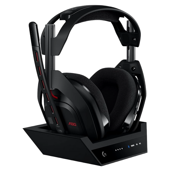 LogicTech ASTRO A50 (Gen 5) LIGHTSPEED Wireless Gaming Headset and Base Station with PLAYSYNC Audio.