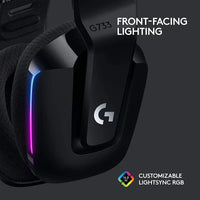 Logitech G733 LIGHTSPEED Wireless RGB Gaming Headset w/ Suspension Headband On Ear Controls, Memory Foam Ear Pads - Black