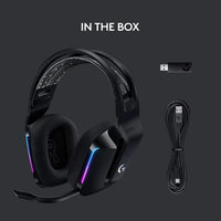 Logitech G733 LIGHTSPEED Wireless RGB Gaming Headset w/ Suspension Headband On Ear Controls, Memory Foam Ear Pads - Black