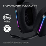 Logitech G733 LIGHTSPEED Wireless RGB Gaming Headset w/ Suspension Headband On Ear Controls, Memory Foam Ear Pads - Black