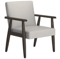 Wilder Accent Chair in Grey-Beige and Weathered Brown