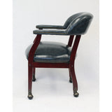 Boss Captain’s guest, accent or dining chair in Black Caressoft Vinyl W/Casters