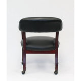 Boss Captain’s guest, accent or dining chair in Black Caressoft Vinyl W/Casters