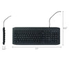 Onn Full USB Wired Keyboard with built-in shortcut keys. Black